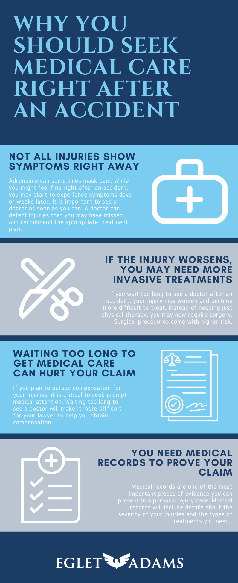 Why You Should Seek Medical Care Right After An Accident Infographic