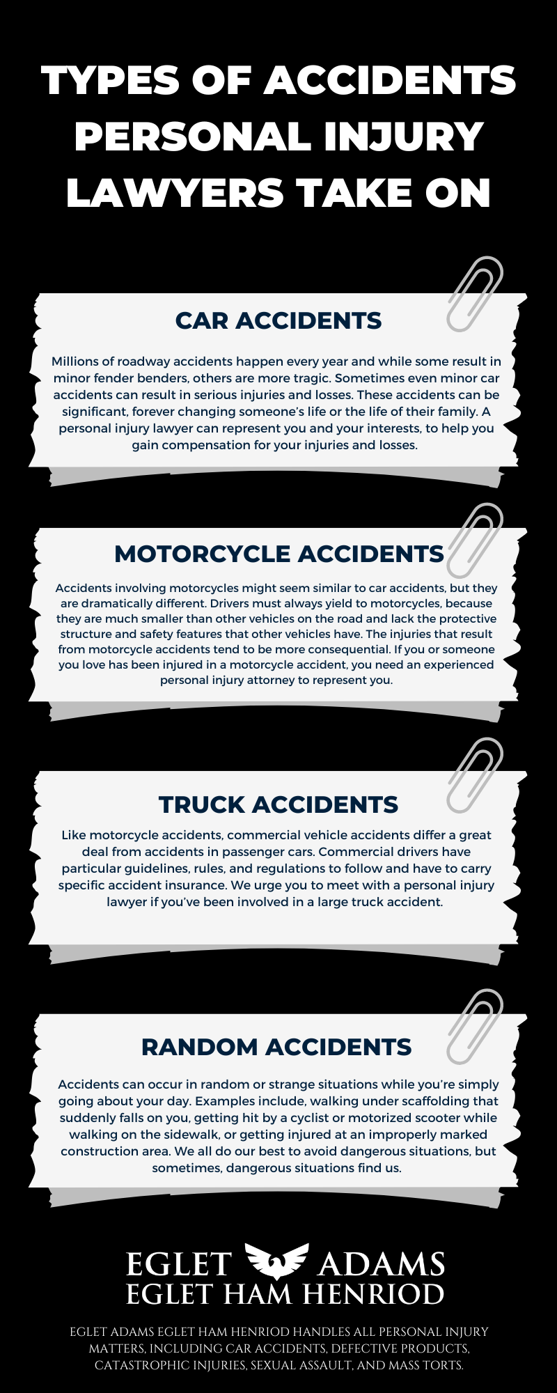 TYPES OF ACCIDENTS PERSONAL INJURY LAWYERS TAKE ON INFOGRAPHIC