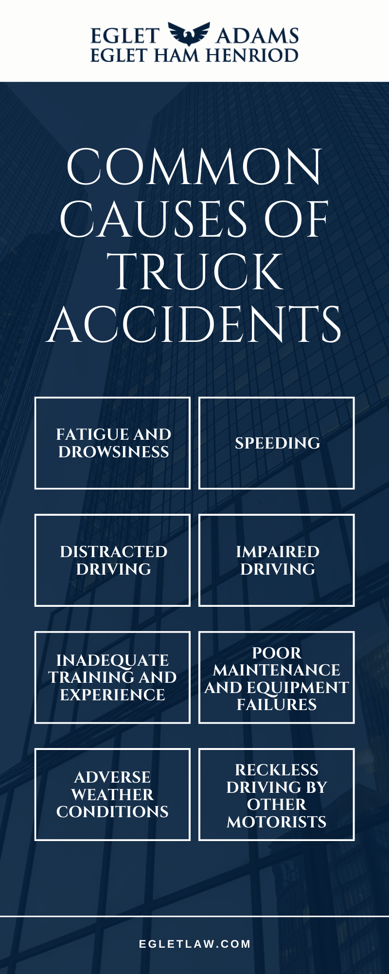 Common Causes of Truck Accidents Infographic